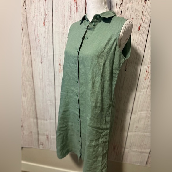 Garnet Hill Green Sleeveless Dress - Picture 2 of 7